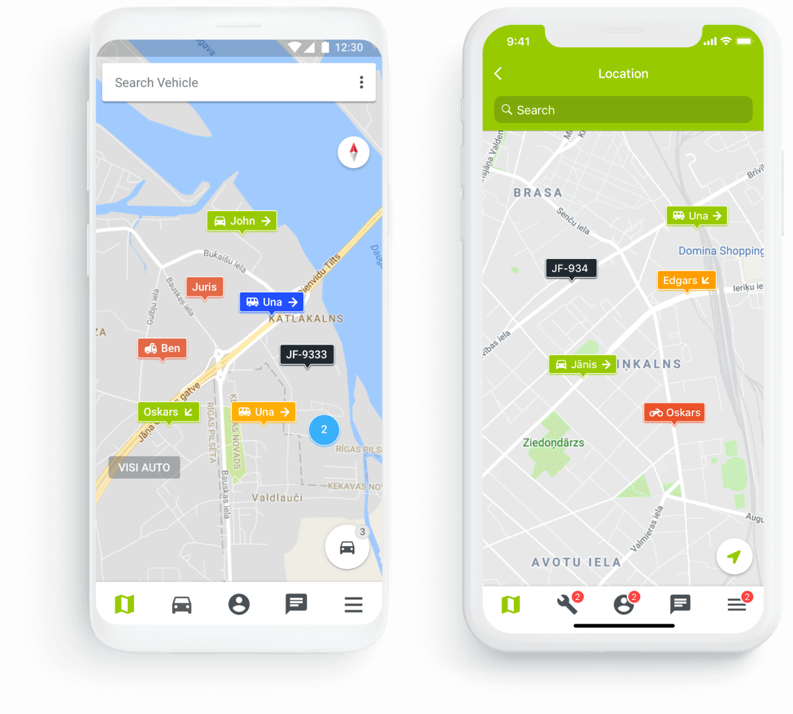 Reserve Vehicles from the Mapon GO App